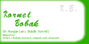 kornel bobak business card