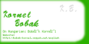 kornel bobak business card